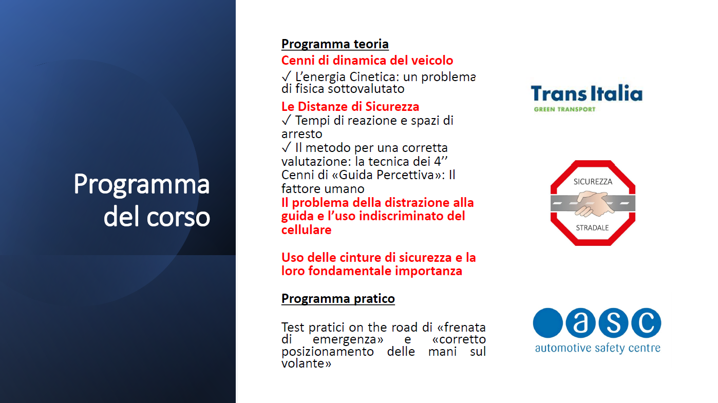 programma corso Trans Italia